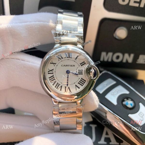 Cartier Watch Replica Ballon Bleu 28mm Stainless Steel White MOP Face Cartier Watch Replica Ballon Bleu 28mm Stainless Steel White MOP Face