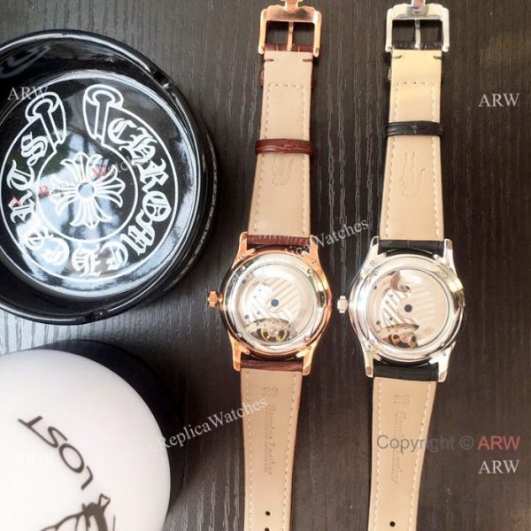 Copy Jaeger-LeCoultre Tourbillon SS Black Leather Strap Watch Copy Jaeger-LeCoultre Tourbillon SS Black Leather Strap Watch