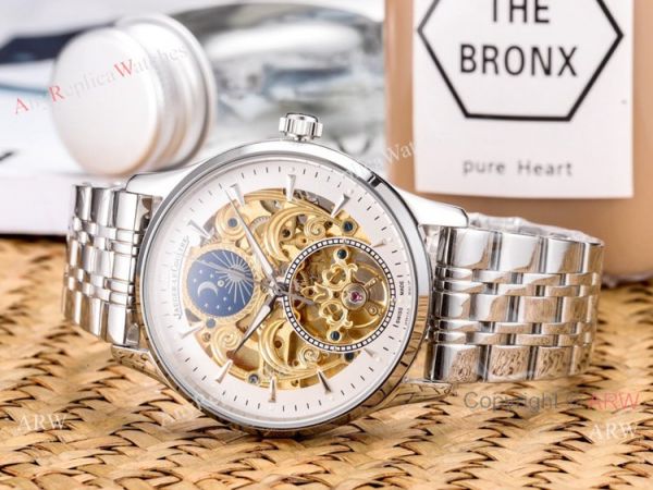 Copy Jaeger Lecoultre Skeleton Moon Phase Two Tone Rose Gold Watch Copy Jaeger Lecoultre Skeleton Moon Phase Two Tone Rose Gold Watch