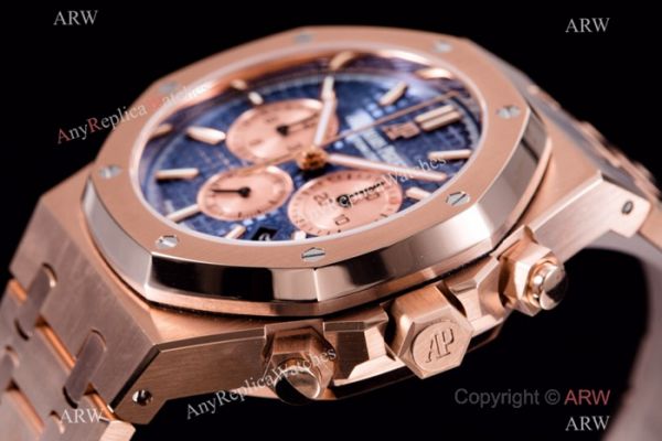 BF Factory Audemars Piguet Royal Oak Blue Dial Rose Gold Replica Watch BF Factory Audemars Piguet Royal Oak Blue Dial Rose Gold Replica Watch