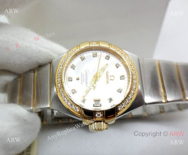 Swiss Copy Omega Constellation Women watch 2-Tone Silver Dial Swiss Copy Omega Constellation Women watch 2-Tone Silver Dial