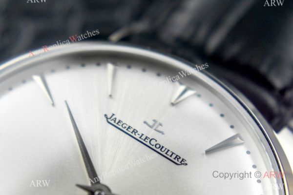 Swiss Replica Jaeger-LeCoultre Master Watch Silver Face Black Leather Strap Swiss Replica Jaeger-LeCoultre Master Watch Silver Face Black Leather Strap