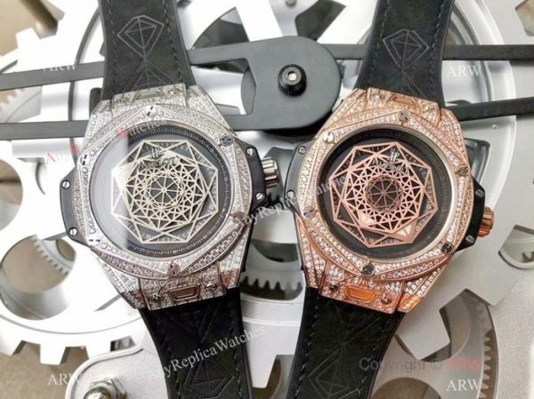 Hublot Big Bang Sang Bleu Stainless Steel Iced Out Watch Best Replica Hublot Big Bang Sang Bleu Stainless Steel Iced Out Watch Best Replica