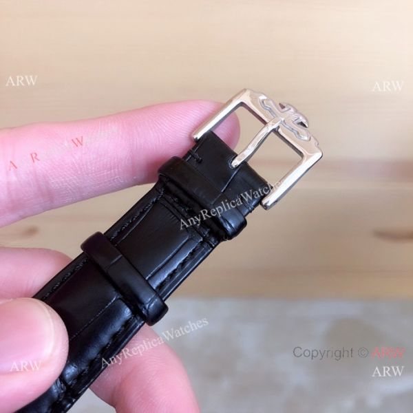 Fake Jaeger LeCoultre Master Tourbillon Moonphase Watch Black Leather Band Fake Jaeger LeCoultre Master Tourbillon Moonphase Watch Black Leather Band