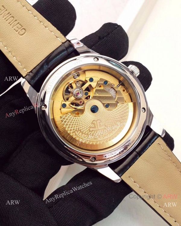 Jaeger-LeCoultre Perpetual Calendar Copy Watches SS Black Dial Jaeger-LeCoultre Perpetual Calendar Copy Watches SS Black Dial