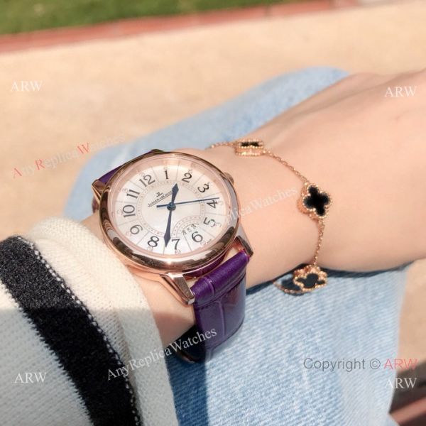 New Copy Jaeger-LeCoultre Rendez Vous 33mm Watch Rose Gold Purple Band New Copy Jaeger-LeCoultre Rendez Vous 33mm Watch Rose Gold Purple Band