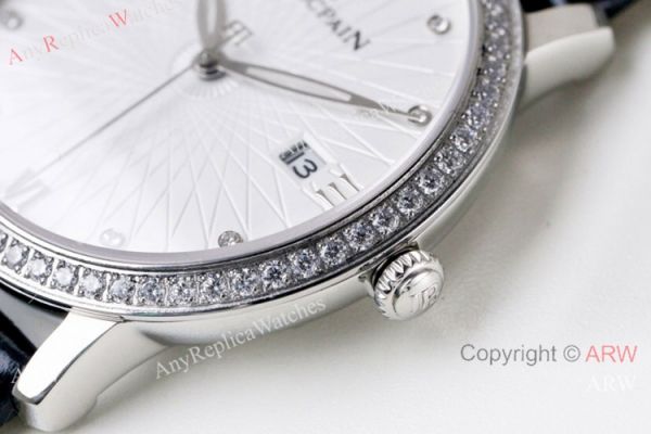 Swiss Replica Blancpain Villeret Ultraplate Lovers watch Diamond Bezel White Dial Swiss Replica Blancpain Villeret Ultraplate Lovers watch Diamond Bezel White Dial