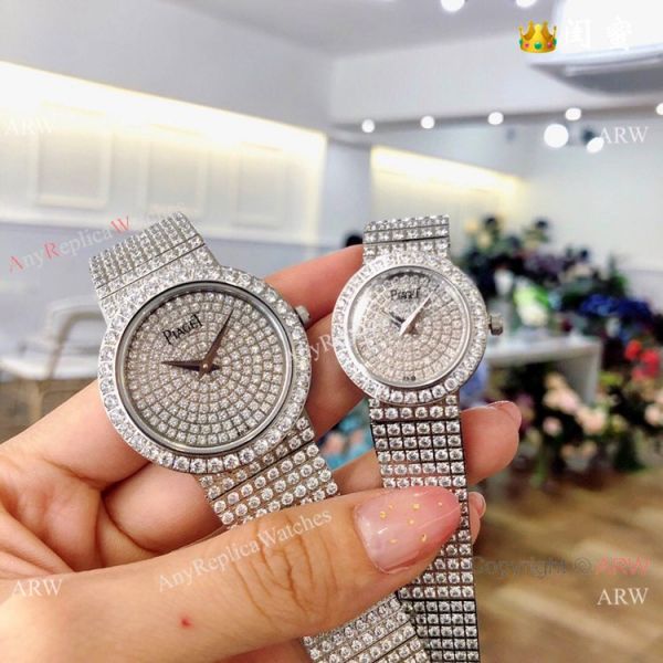 Swiss Grade Copy Piaget Polo Diamond Rose Gold Watch Ladies size Swiss Grade Copy Piaget Polo Diamond Rose Gold Watch Ladies size