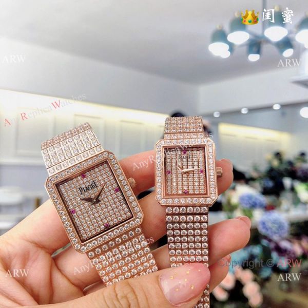 Swiss Replica Piaget Polo Diamond Watches All Gold Sapphire Glass Swiss Replica Piaget Polo Diamond Watches All Gold Sapphire Glass