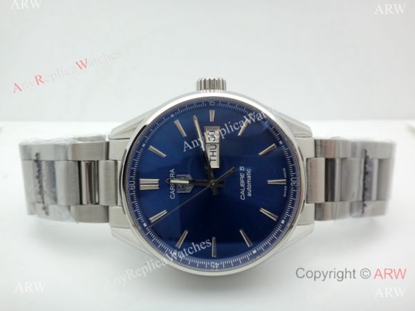 Swiss Replica Tag Heuer Carrera Calibre 5 Stainless Steel Blue Dial Watch Swiss Replica Tag Heuer Carrera Calibre 5 Stainless Steel Blue Dial Watch
