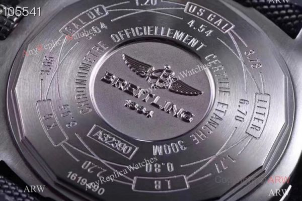 Replica Breitling Avenger II GMT 2836 SS Black Dial Watch GF Factory Replica Breitling Avenger II GMT 2836 SS Black Dial Watch GF Factory