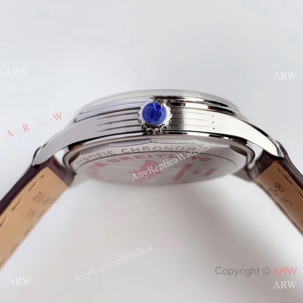 Swiss Grade Copy Breitling Premier 40mm Watch Gray Rhodium Face Leather Strap Swiss Grade Copy Breitling Premier 40mm Watch Gray Rhodium Face Leather Strap