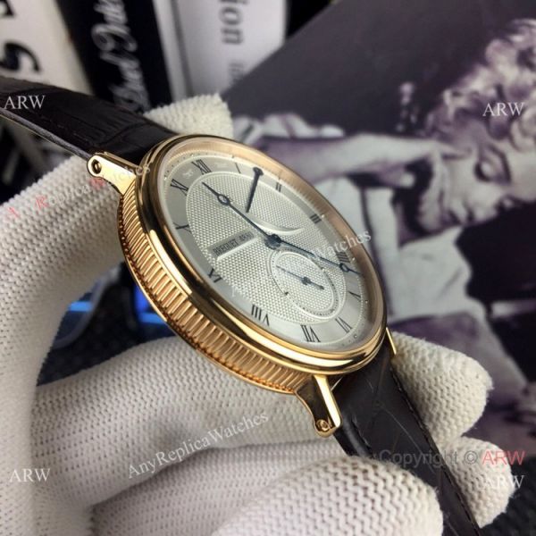 High Quality Copy Breguet Classique Mens Watch SS Black Leather Strap High Quality Copy Breguet Classique Mens Watch SS Black Leather Strap