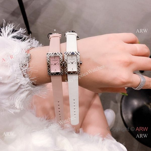 Japan Grade Burberry Ladies Watches SS Black Leather strap Japan Grade Burberry Ladies Watches SS Black Leather strap