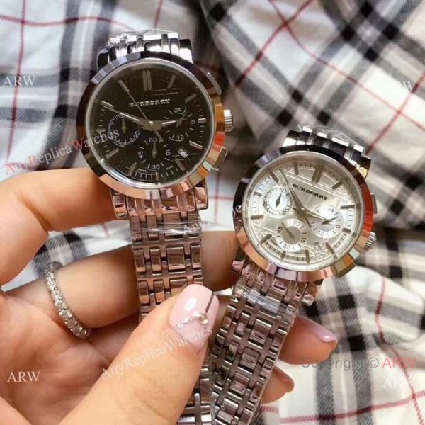 Replica Burberry Chronograph Two Tone Rose Gold Watch Swiss Quality Replica Burberry Chronograph Two Tone Rose Gold Watch Swiss Quality