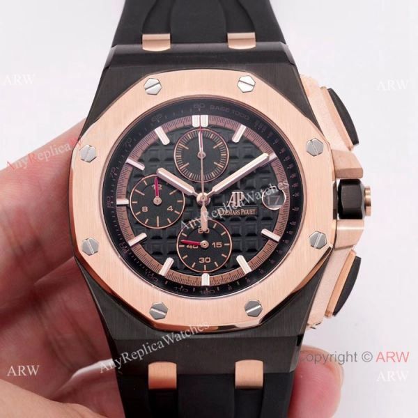 Copy Audemars Piguet Royal Oak Offshore SS BlackRed Face watch New Style Copy Audemars Piguet Royal Oak Offshore SS BlackRed Face watch New Style