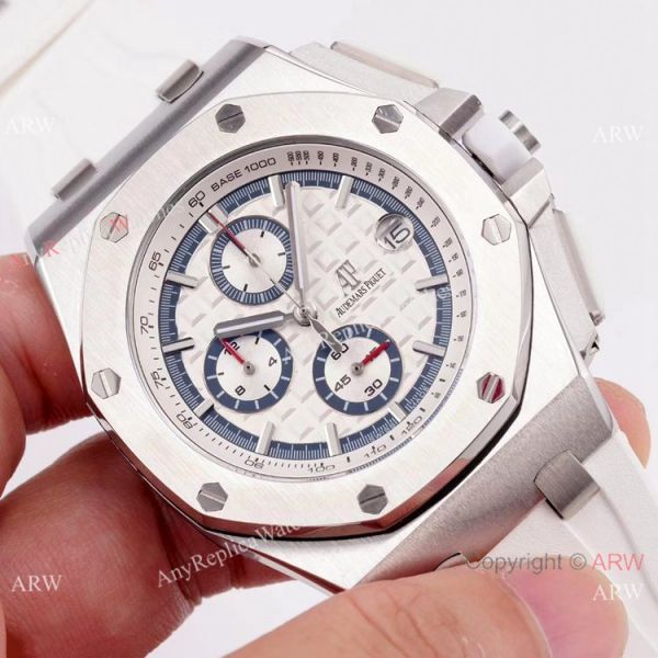 Audemars Piguet Royal Oak Offshore Chronograph SS White Dial 44mm watch Best Copy Audemars Piguet Royal Oak Offshore Chronograph SS White Dial 44mm watch Best Copy