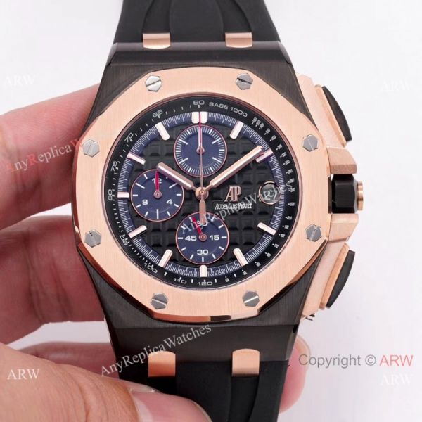 Audemars Piguet Royal Oak offshore Replica Watches SS Blue Sub-dials Audemars Piguet Royal Oak offshore Replica Watches SS Blue Sub-dials