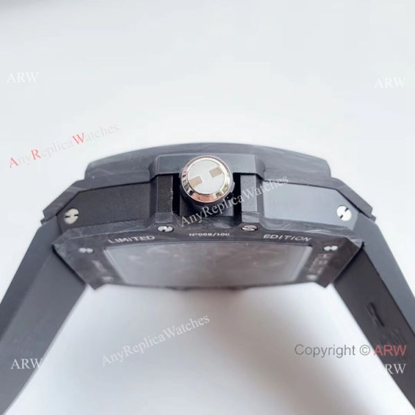 Swiss Grade Copy Hublot Spirit of Big Bang Tourbillon Carbon Watch Red Rubber Strap Swiss Grade Copy Hublot Spirit of Big Bang Tourbillon Carbon Watch Red Rubber Strap