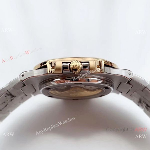 Highest Quality Copy Patek Philippe Nautilus Two Tone Black Watch Swiss Grade 1 Highest Quality Copy Patek Philippe Nautilus Two Tone Black Watch Swiss Grade 1