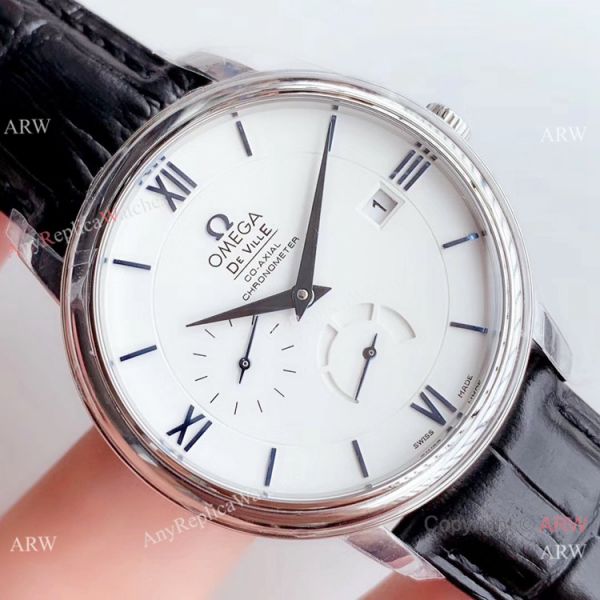 DV Factory De Ville Prestige Power Reserve Omega Watch White Face DV Factory De Ville Prestige Power Reserve Omega Watch White Face