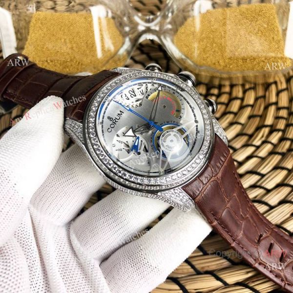Bubble Chronograph Corum Watch Diamond Case Black Dial Bubble Chronograph Corum Watch Diamond Case Black Dial