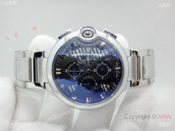 Cartier Ballon Bleu De Stainless Steel Chronograph Watch Replica Cartier Ballon Bleu De Stainless Steel Chronograph Watch Replica