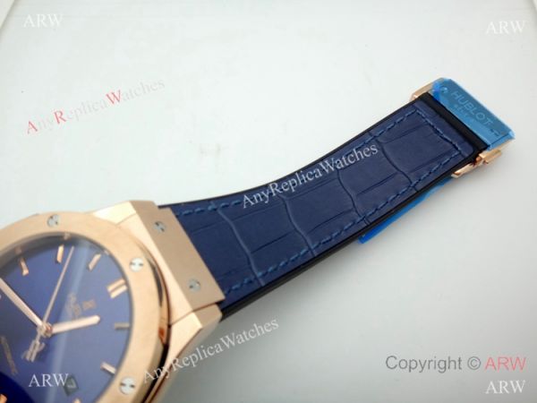 New Replica Hublot Classic Fusion Blue Dial Rose Gold Watch 43mm New Replica Hublot Classic Fusion Blue Dial Rose Gold Watch 43mm