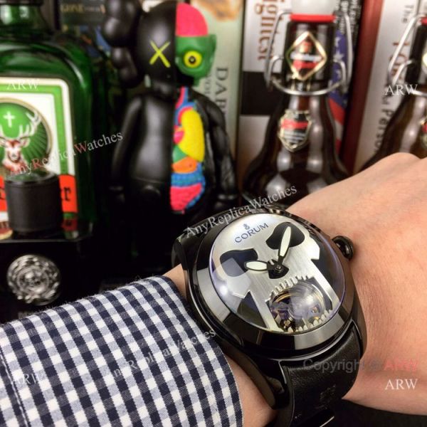 Replica Corum Bubble Skull Face Black Steel Watch 45mm Replica Corum Bubble Skull Face Black Steel Watch 45mm