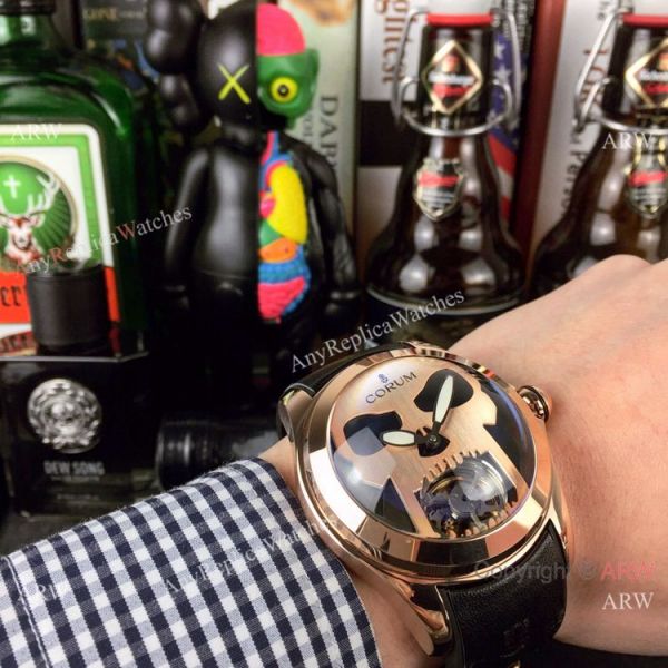 High Quality Copy Corum Bubble Skull Face Rose Gold Wristwatch High Quality Copy Corum Bubble Skull Face Rose Gold Wristwatch