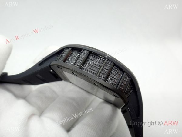 Clone Richard Mille Skeleton Diamond Watch Swiss Quality Richard Mille AAA Clone Richard Mille Skeleton Diamond Watch Swiss Quality Richard Mille AAA