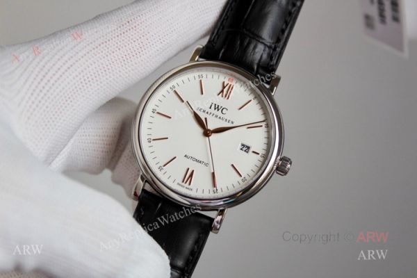 High End Replica IWC Schaffhausen Portofino White Dial rose gold markers Automatic Watch High End Replica IWC Schaffhausen Portofino White Dial rose gold markers Automatic Watch