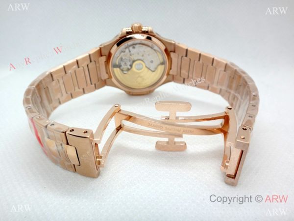 (PPF)Swiss Grade Patek Philippe 7118 Nautilus Rose Gold Diamond Watch Ladies (PPF)Swiss Grade Patek Philippe 7118 Nautilus Rose Gold Diamond Watch Ladies