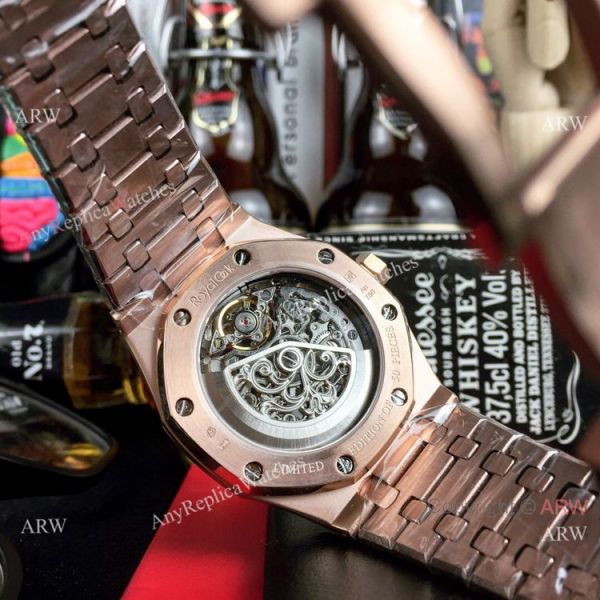 Audemars Piguet Royal Oak Skeleton Replica Watch Rose Gold Case Audemars Piguet Royal Oak Skeleton Replica Watch Rose Gold Case