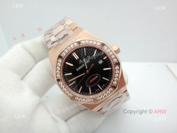 Copy Audemars Piguet Royal Oak Diamond bezel Rose Gold Watch 44MM Copy Audemars Piguet Royal Oak Diamond bezel Rose Gold Watch 44MM
