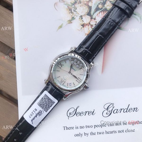 Replica Chopard Happy Sport 36mm Watches 2-Tone Rose Gold White Dial Replica Chopard Happy Sport 36mm Watches 2-Tone Rose Gold White Dial