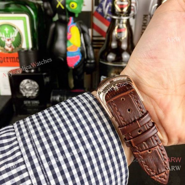 New Copy Franck Muller Round Skeleton Watch Rose Gold Brown Leather Strap New Copy Franck Muller Round Skeleton Watch Rose Gold Brown Leather Strap