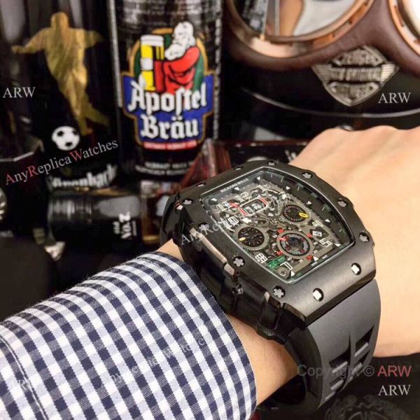 New Richard Mille Flyback RM 11-03 Replica Watches All Black New Richard Mille Flyback RM 11-03 Replica Watches All Black