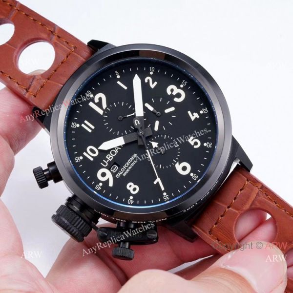 High Quality U Boat U-7750-55 Flightdeck Watch Black Case Yellow Markers High Quality U Boat U-7750-55 Flightdeck Watch Black Case Yellow Markers