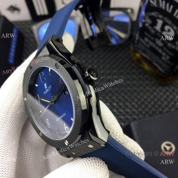 Hublot Classic Fusion Silver Dial Black Rubber Strap Replica ARW Watches Hublot Classic Fusion Silver Dial Black Rubber Strap Replica ARW Watches