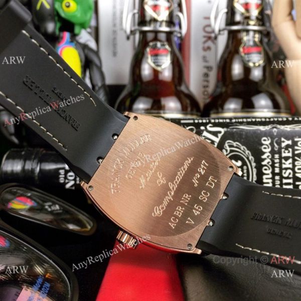 New Replica Franck Muller Vanguard Yachting watch Rose Gold Gray Gummy Strap New Replica Franck Muller Vanguard Yachting watch Rose Gold Gray Gummy Strap