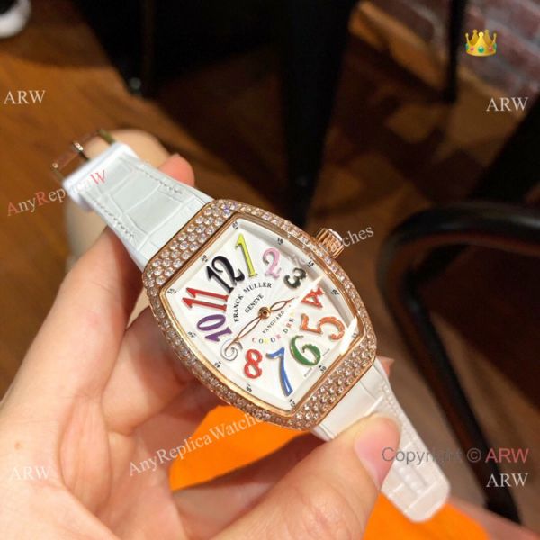 Replica Franck Muller Vanguard Women Watches Rose Gold Diamond Swiss Quartz Replica Franck Muller Vanguard Women Watches Rose Gold Diamond Swiss Quartz