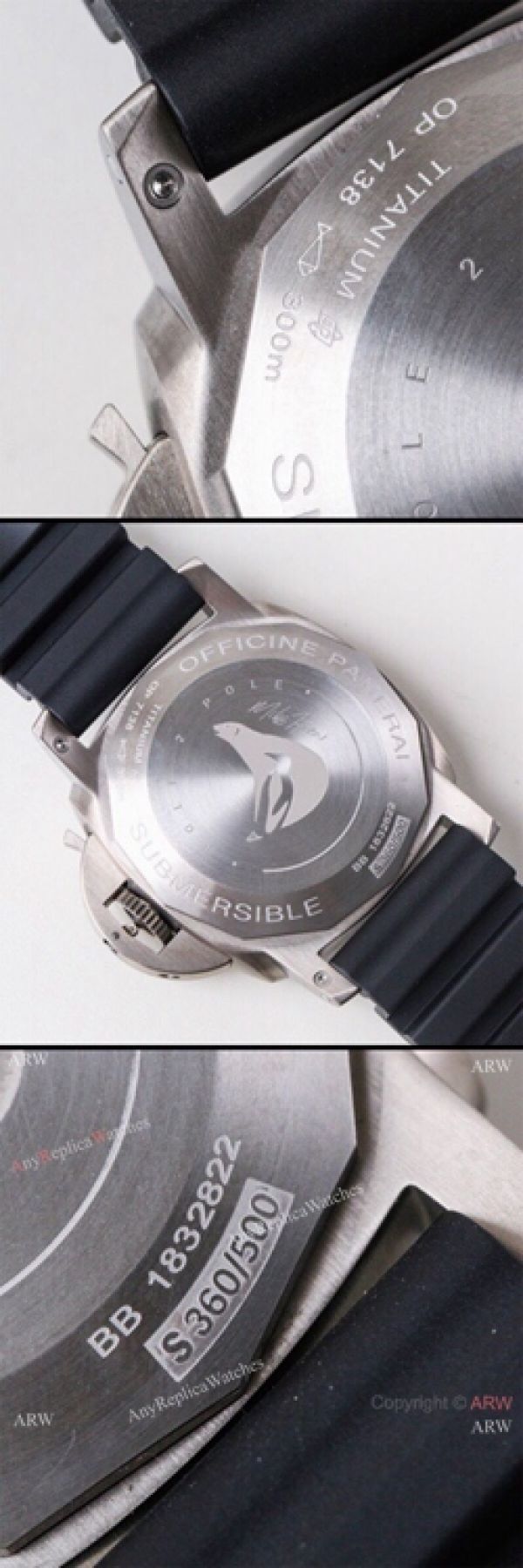(VS) Swiss Copy Panerai Luminor Submersible 1950 3 Days GMT Titanium Watch (VS) Swiss Copy Panerai Luminor Submersible 1950 3 Days GMT Titanium Watch