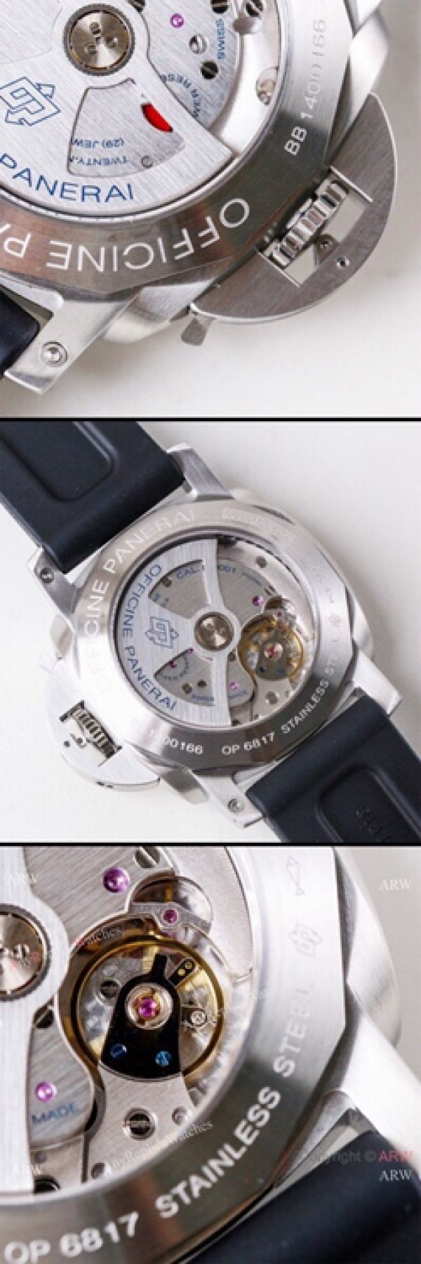 (VS) Super Clone Panerai Luminor 1950 GMT 44mm Watch Black Dial Rubber Strap (VS) Super Clone Panerai Luminor 1950 GMT 44mm Watch Black Dial Rubber Strap