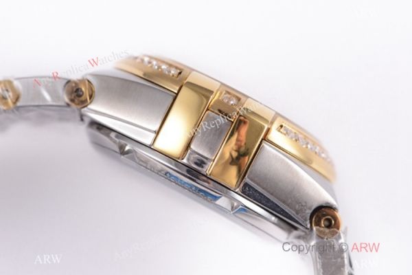 Swiss Copy Omega Constellation 27mm 2-Tone White Mother of Pearl Dial Watch Swiss Copy Omega Constellation 27mm 2-Tone White Mother of Pearl Dial Watch
