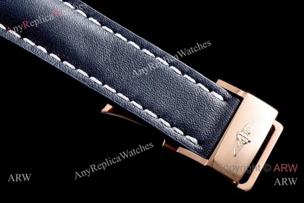 JF Factory Breitling Navitimer 01 Rose Gold Blue Face Watch Super Clone JF Factory Breitling Navitimer 01 Rose Gold Blue Face Watch Super Clone