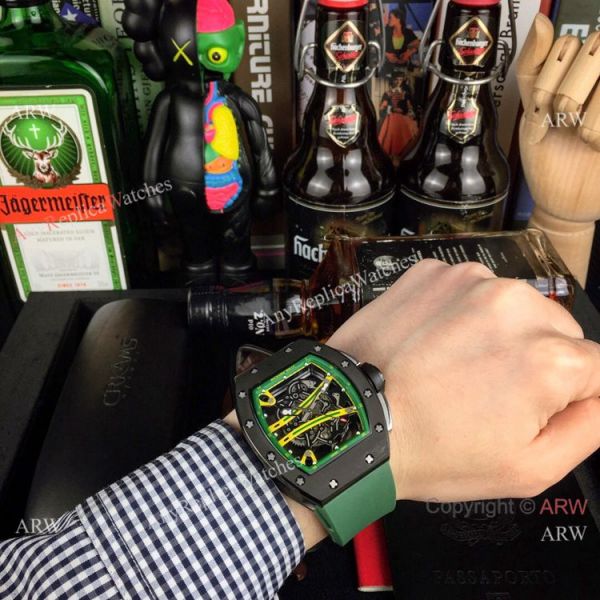 Wholesale Richard Mille Knock off RM 61-01 Yohan Blake Watch Green Rubber Band Wholesale Richard Mille Knock off RM 61-01 Yohan Blake Watch Green Rubber Band