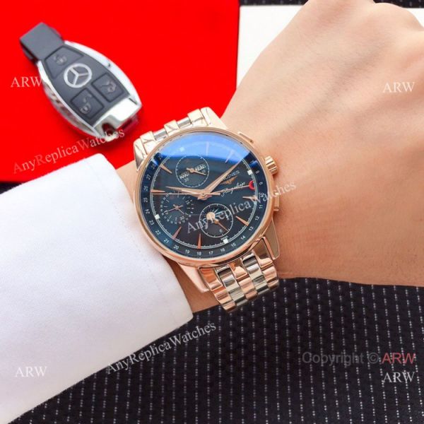 New Style Longines Perpetual Calendar Men Watches Stainless Steel White Dial New Style Longines Perpetual Calendar Men Watches Stainless Steel White Dial
