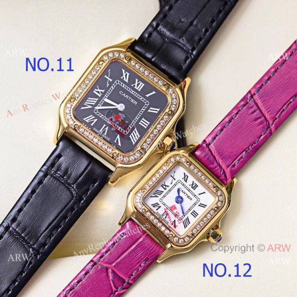 Copy Cartier Panthere de 2-Tone Black Face Quartz Watch 27mm 22mm Copy Cartier Panthere de 2-Tone Black Face Quartz Watch 27mm 22mm