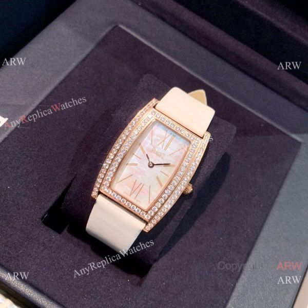 Copy Piaget Limelight Tonneau Rose Gold diamond Watch 27mm Copy Piaget Limelight Tonneau Rose Gold diamond Watch 27mm
